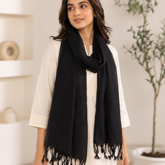 Women’s Cotton Summer Stole Combo Pack of 2 | Soft Lightweight Solid Stoles with Tassels | Daily Wear
