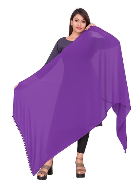 Elegant Plain Chiffon Dupatta for Women – Lightweight, Soft & Flowing Fabric – Perfect for Daily Wear, Festive & Ethnic Outfits