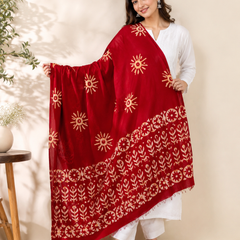 Women MOM Batik Printed Ethnic Dupatta
