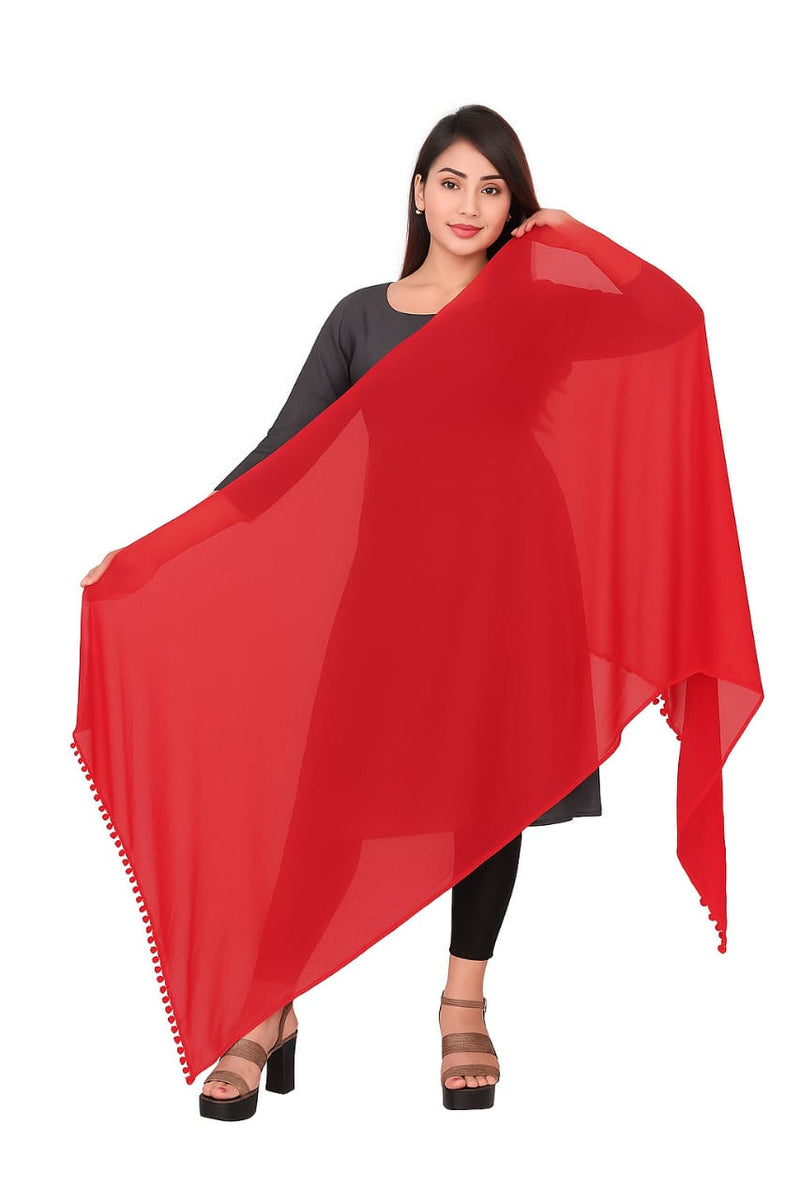 Elegant Plain Chiffon Dupatta for Women – Lightweight, Soft & Flowing Fabric – Perfect for Daily Wear, Festive & Ethnic Outfits