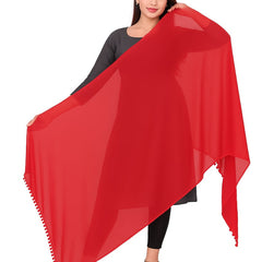 Elegant Plain Chiffon Dupatta for Women – Lightweight, Soft & Flowing Fabric – Perfect for Daily Wear, Festive & Ethnic Outfits