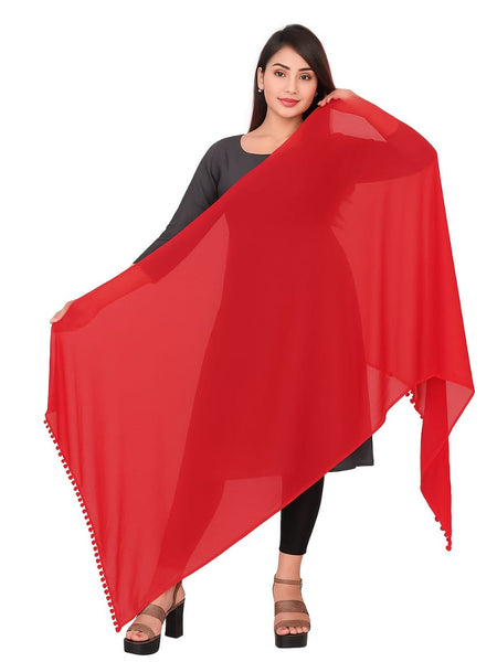 Elegant Plain Chiffon Dupatta for Women – Lightweight, Soft & Flowing Fabric – Perfect for Daily Wear, Festive & Ethnic Outfits
