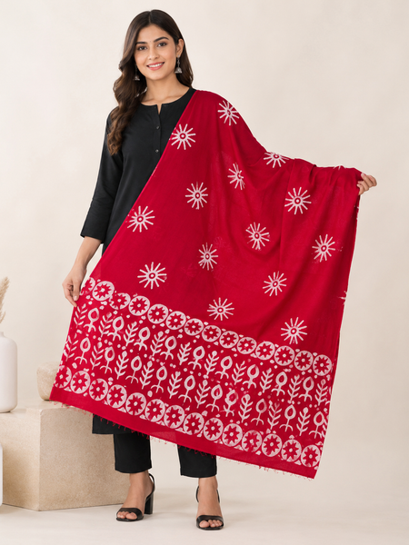 Women MOM Batik Printed Ethnic Dupatta