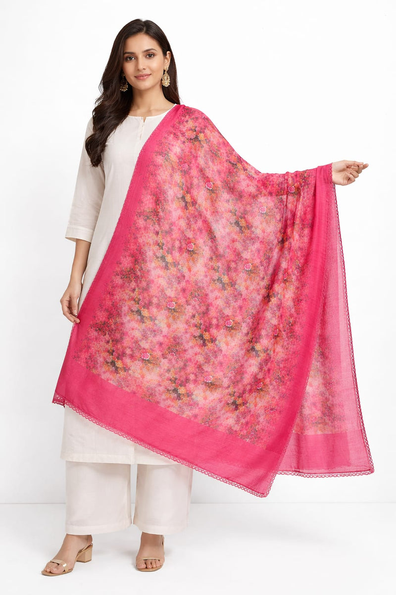 Premium Georgette Floral Printed Dupatta for Women