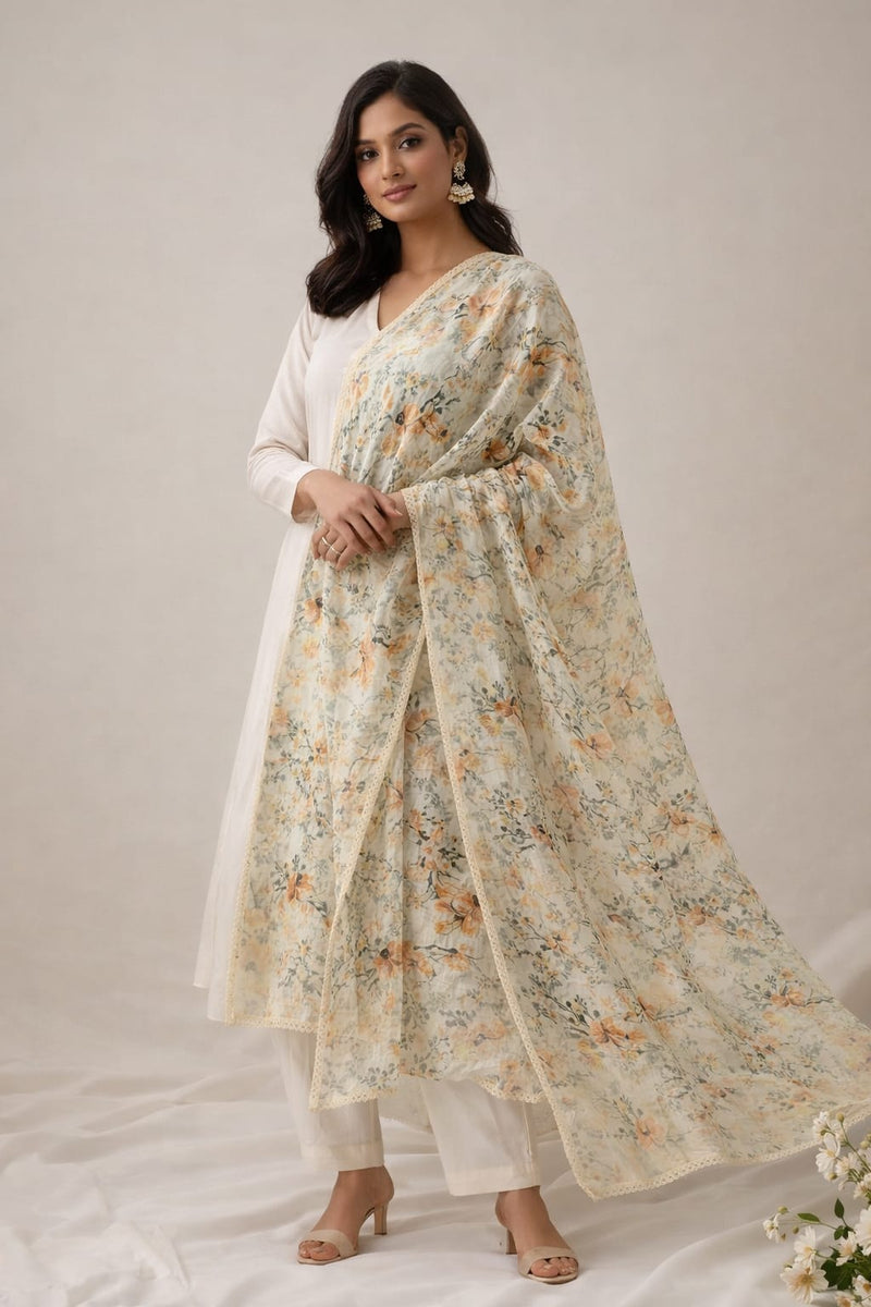 Premium Georgette Floral Printed Dupatta for Women
