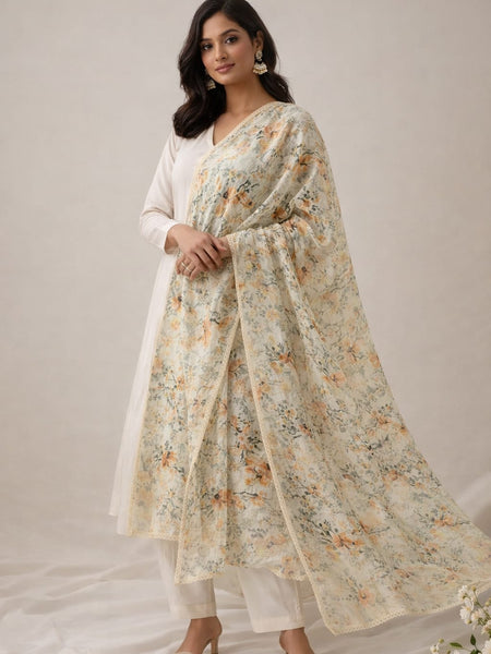 Premium Georgette Floral Printed Dupatta for Women