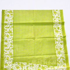 Light Green Cotton Printed Dupatta for Women