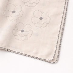 Women's Off White Floral Thread Work Scarf