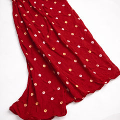 Men's Red Bandhani Print Dupatta