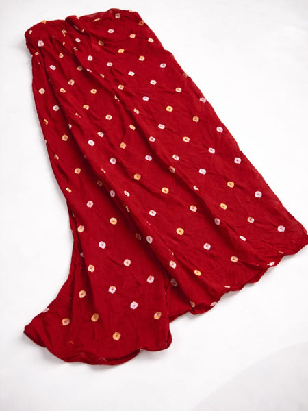 Men's Red Bandhani Print Dupatta