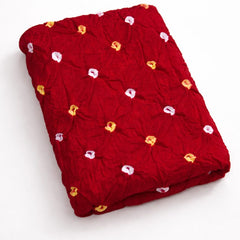 Men's Red Bandhani Print Dupatta
