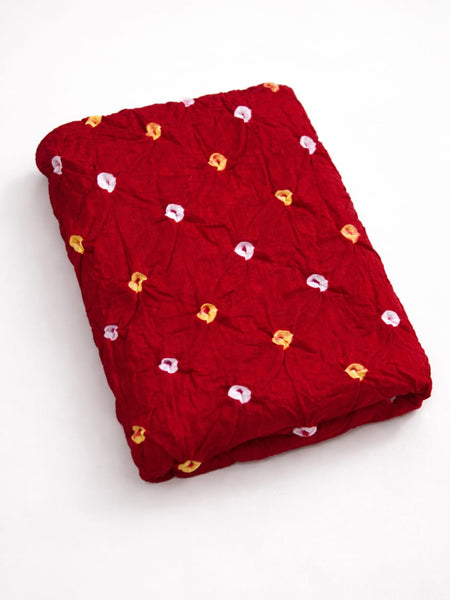 Men's Red Bandhani Print Dupatta
