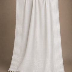 White Chanderi Silk Sequence Work Dupatta with Tassels | Elegant Ethnic Dupatta
