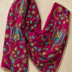 Women’s Art Silk Bird Printed Dupatta with Zari and Sequin Work | Traditional Rajwadi Style Festive Dupatta