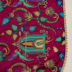 Women’s Art Silk Bird Printed Dupatta with Zari and Sequin Work | Traditional Rajwadi Style Festive Dupatta