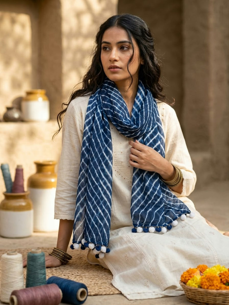 Leheriya Printed Dupatta for Women