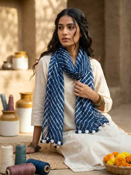 Leheriya Printed Dupatta for Women