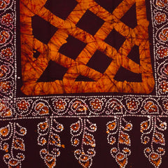 Handcrafted Traditional Bandhej Batik Design Shwal