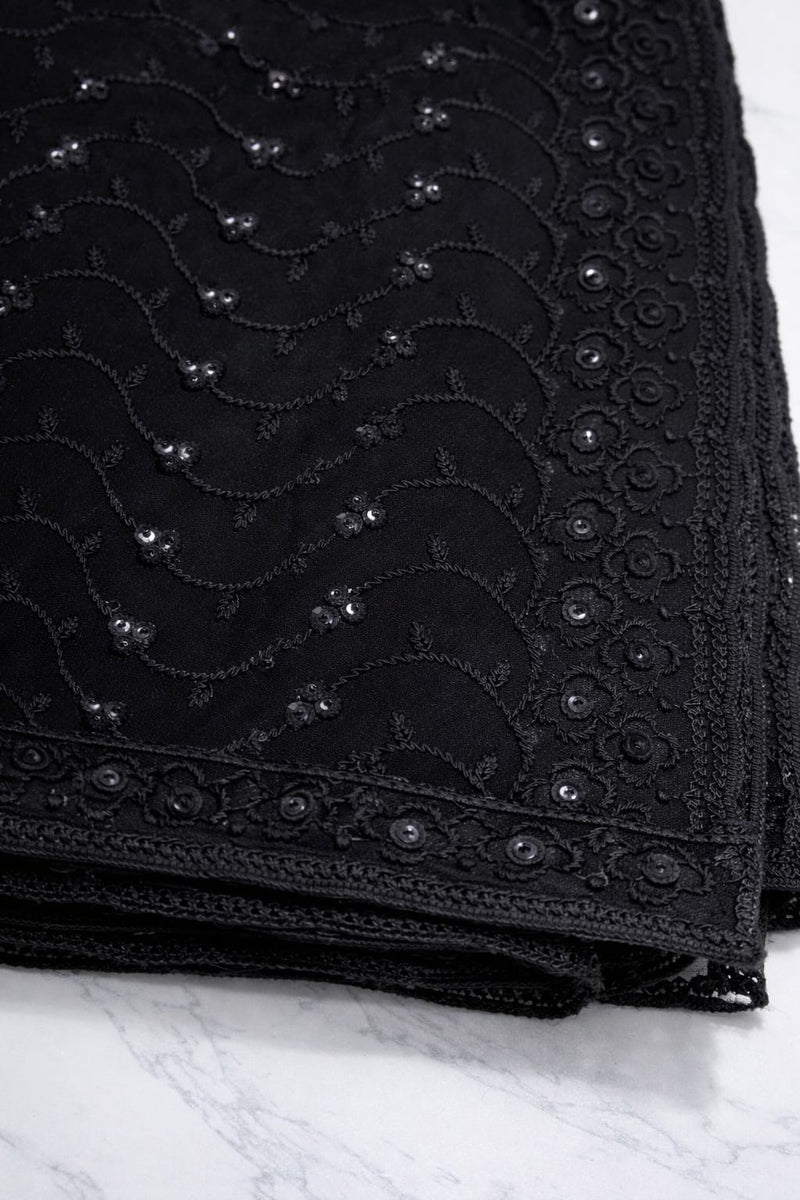 Georgette Thread & Sequence Work Dupatta – Elegant Embroidered Designer Dupatta