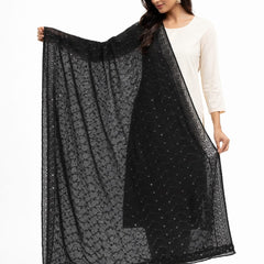 Georgette Thread & Sequence Work Dupatta – Elegant Embroidered Designer Dupatta