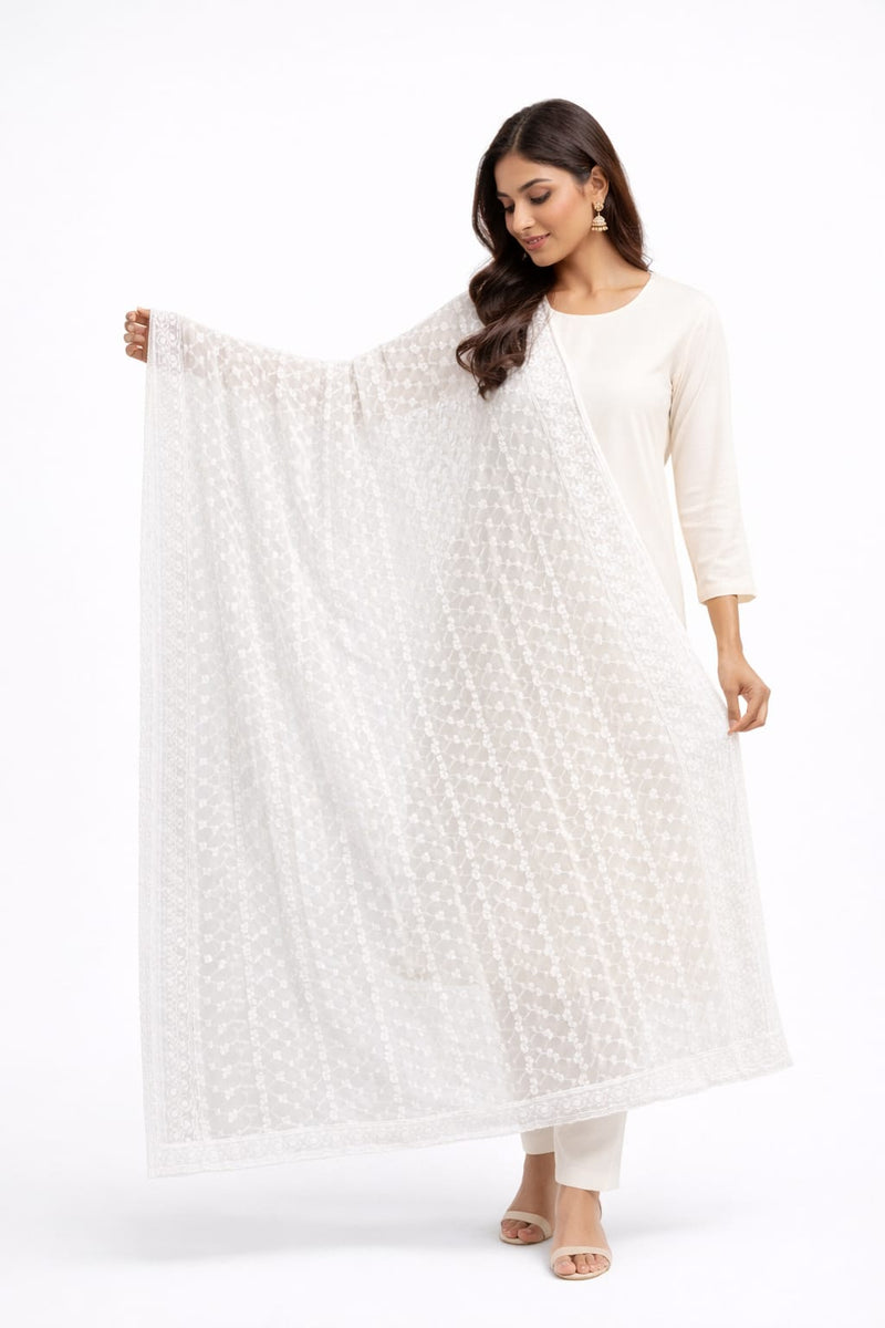 Georgette Thread & Sequence Work Dupatta – Elegant Embroidered Designer Dupatta