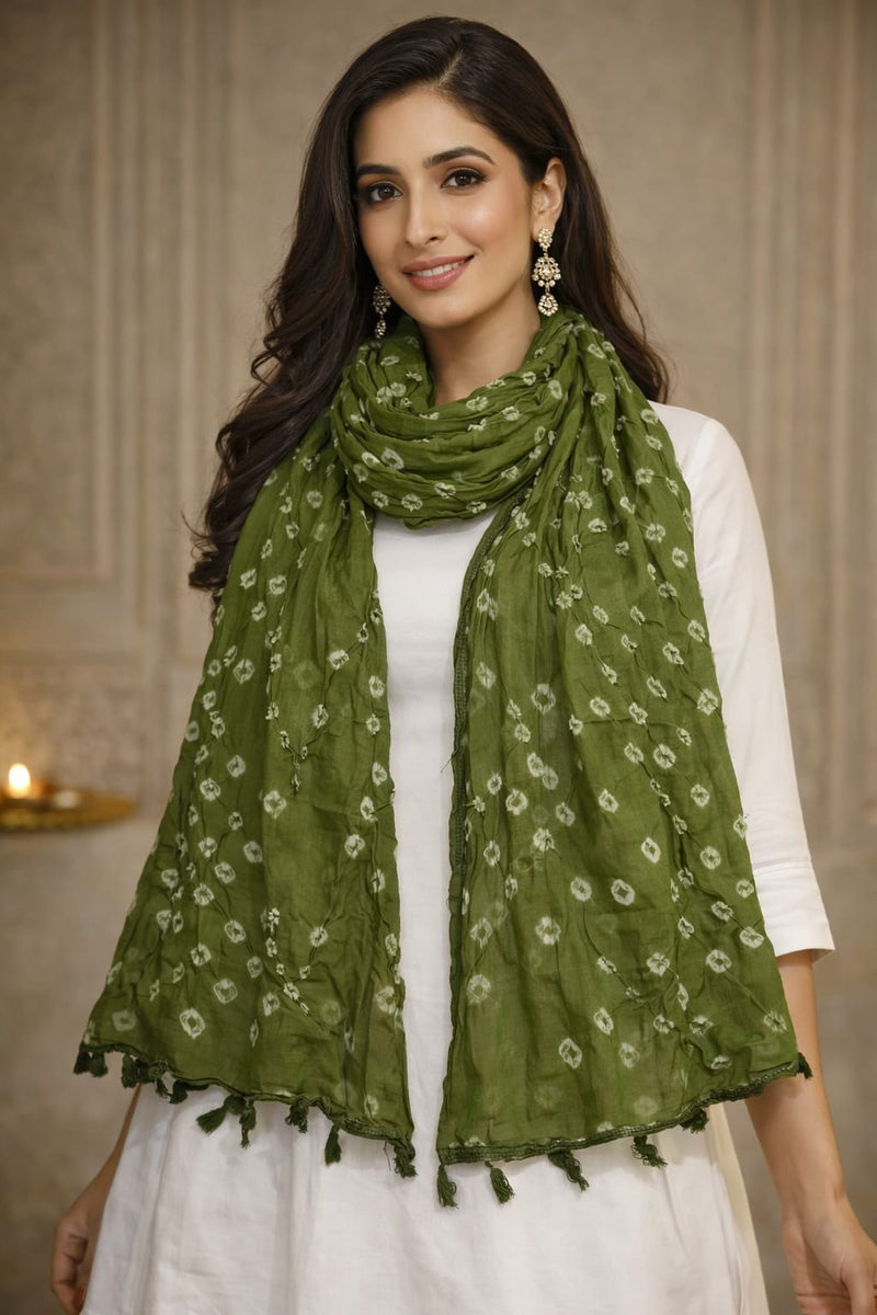 Premium Cotton Chunari Dupatta for Women