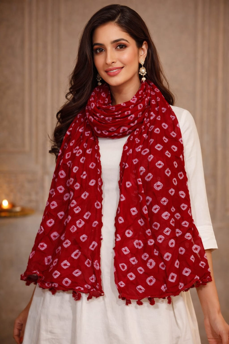 Premium Cotton Chunari Dupatta for Women