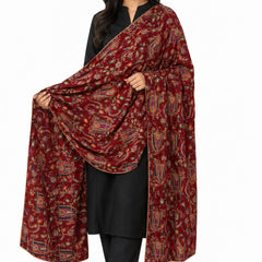 Women’s Art Silk Bird Printed Dupatta with Zari and Sequin Work | Traditional Rajwadi Style Festive Dupatta