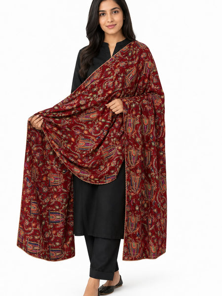 Women’s Art Silk Bird Printed Dupatta with Zari and Sequin Work | Traditional Rajwadi Style Festive Dupatta