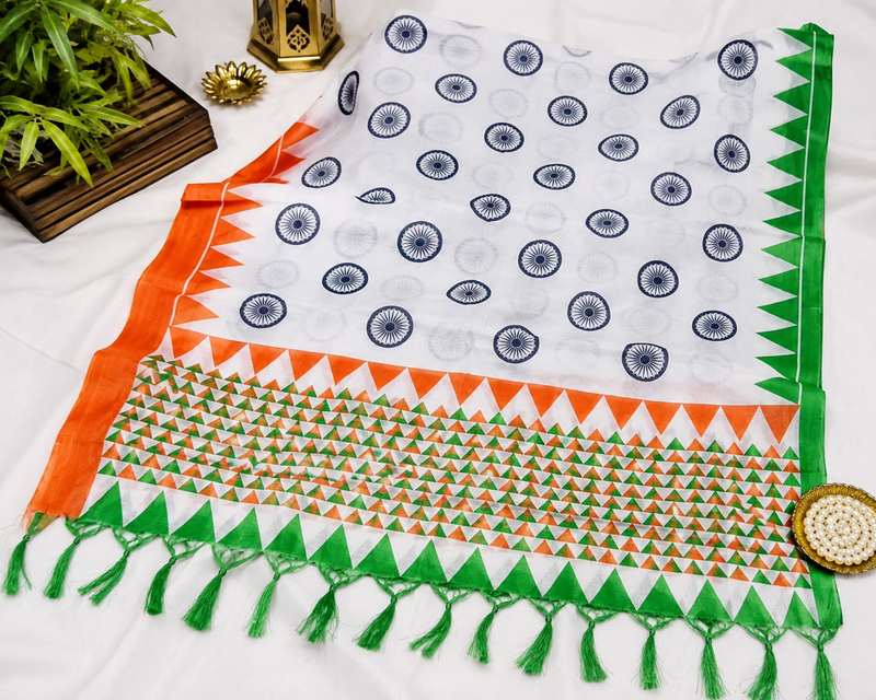 Art Silk Tiranga Dupatta for Men & Women
