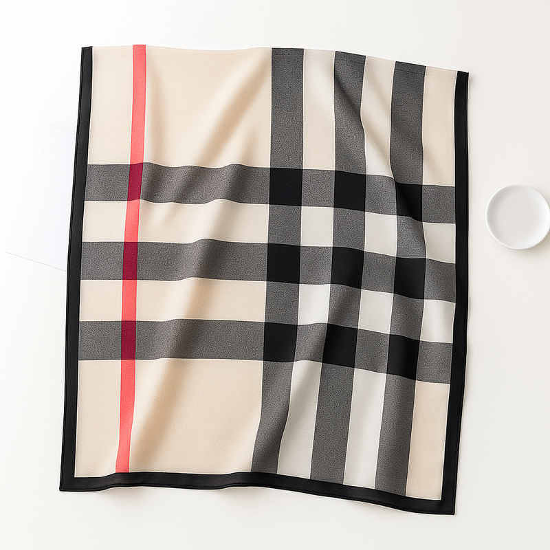 Cotton Scarf for Women – Soft Check Printed Lightweight Fashion Stole