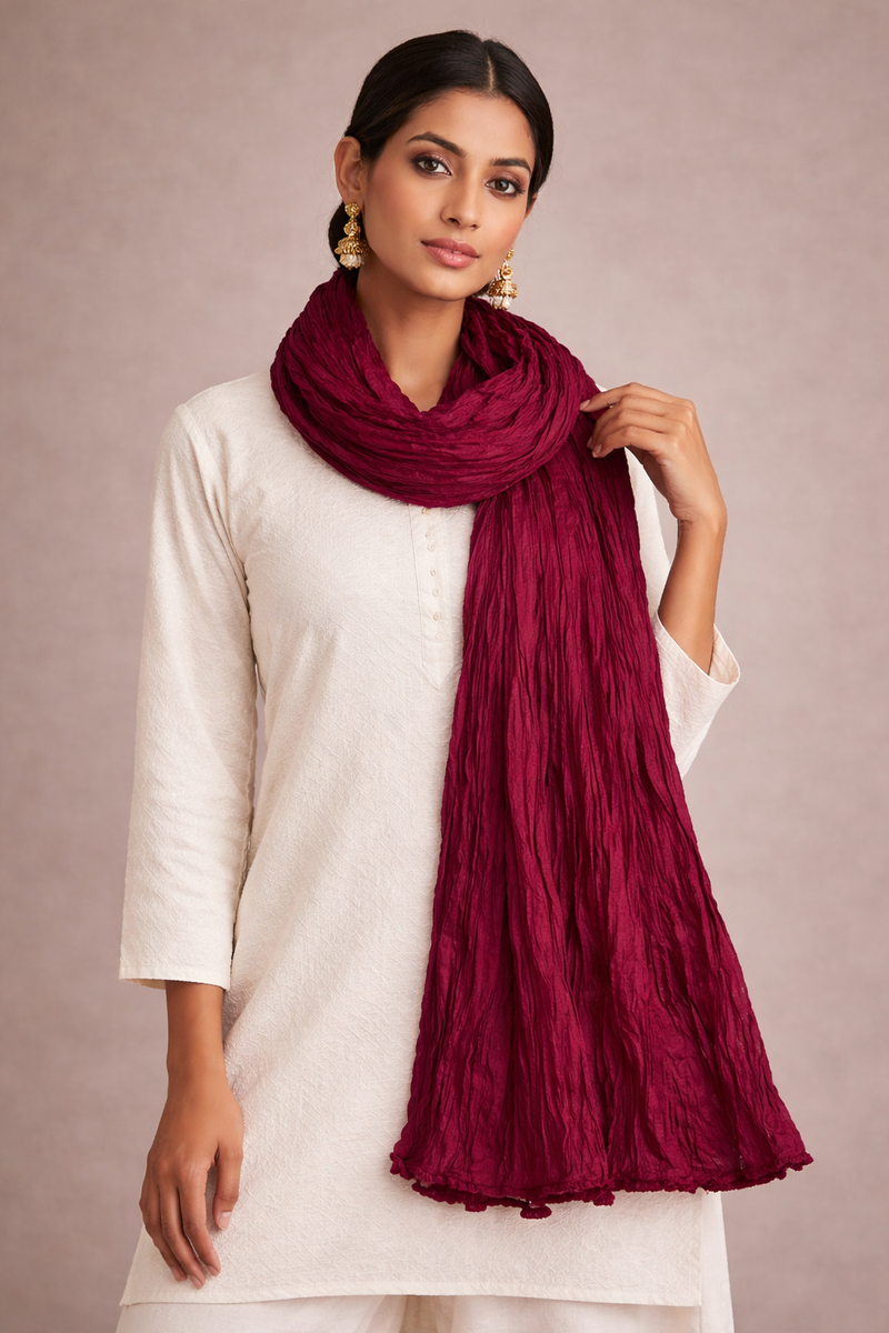 Cotton Plain Dupatta Combo Set of 2