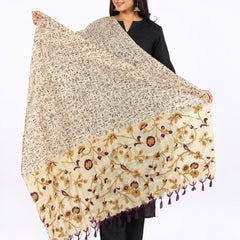 Women’s Art Silk Printed Dupatta with Floral Border and Tassels