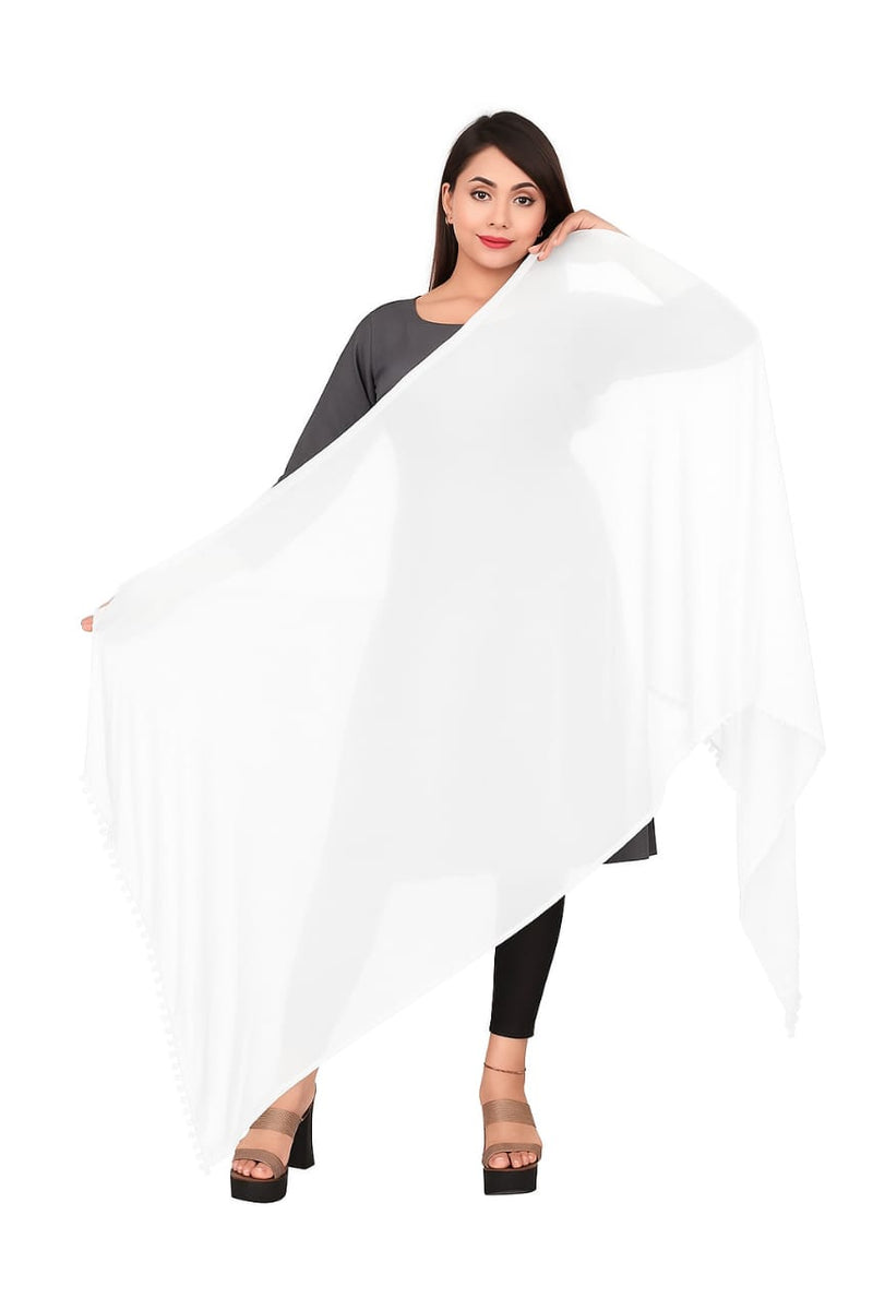 Elegant Plain Chiffon Dupatta for Women – Lightweight, Soft & Flowing Fabric – Perfect for Daily Wear, Festive & Ethnic Outfits