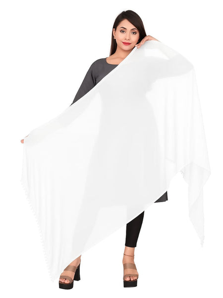 Elegant Plain Chiffon Dupatta for Women – Lightweight, Soft & Flowing Fabric – Perfect for Daily Wear, Festive & Ethnic Outfits