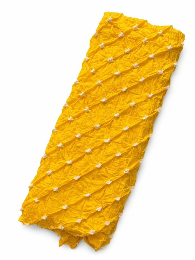 Mustard Yellow Bandhani Style Cotton Dupatta for Women