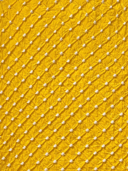 Mustard Yellow Bandhani Style Cotton Dupatta for Women