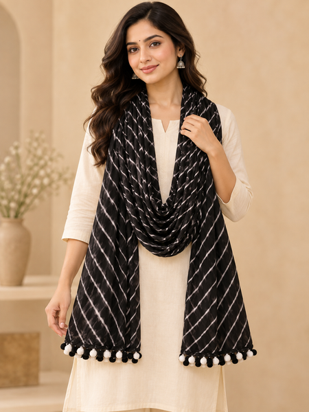 Leheriya Printed Dupatta for Women