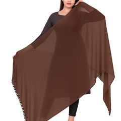 Elegant Plain Chiffon Dupatta for Women – Lightweight, Soft & Flowing Fabric – Perfect for Daily Wear, Festive & Ethnic Outfits