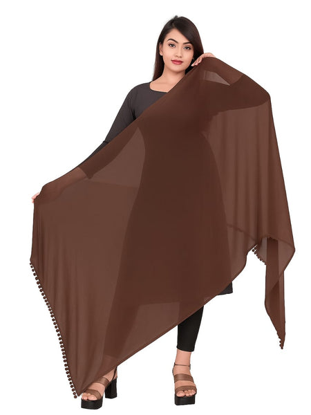 Elegant Plain Chiffon Dupatta for Women – Lightweight, Soft & Flowing Fabric – Perfect for Daily Wear, Festive & Ethnic Outfits