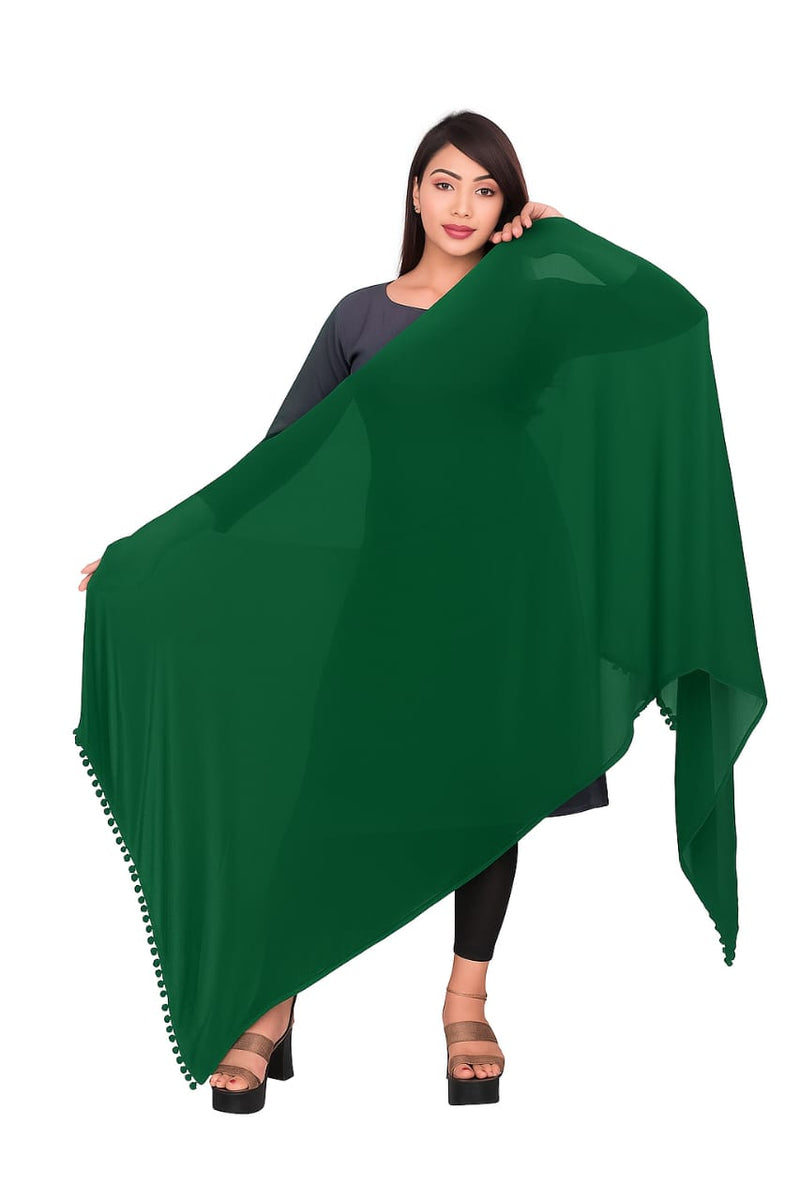 Elegant Plain Chiffon Dupatta for Women – Lightweight, Soft & Flowing Fabric – Perfect for Daily Wear, Festive & Ethnic Outfits