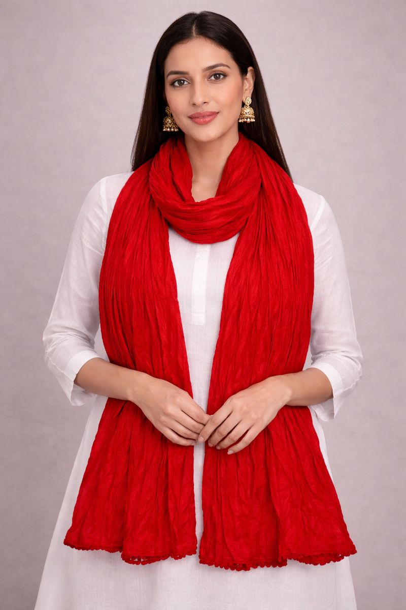 Cotton Plain Dupatta for Women – Soft & Lightweight Daily Wear Dupatta