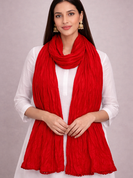 Cotton Plain Dupatta for Women – Soft & Lightweight Daily Wear Dupatta