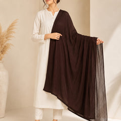 Women's Brown Chiffon Dupatta