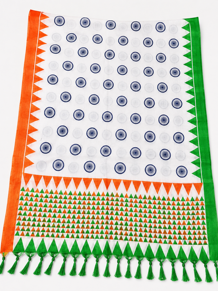 Tricolor Printed Dupatta for Women