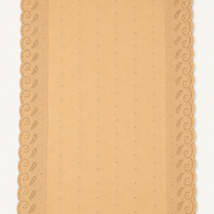 Women’s Cotton Thread Work Dupatta with Embroidered Paisley Cutwork Scalloped Border