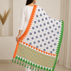 Tricolor Printed Dupatta for Women
