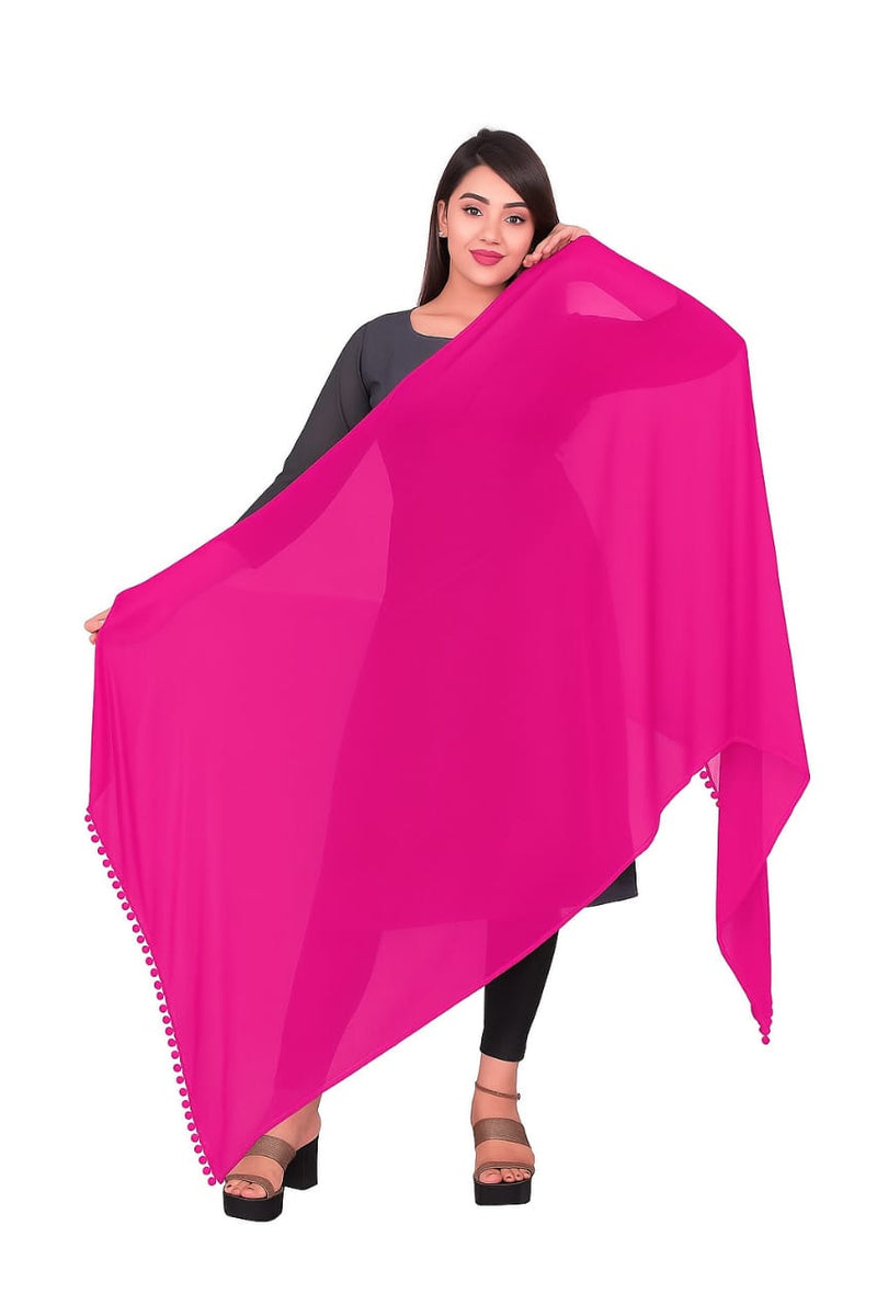 Elegant Plain Chiffon Dupatta for Women – Lightweight, Soft & Flowing Fabric – Perfect for Daily Wear, Festive & Ethnic Outfits