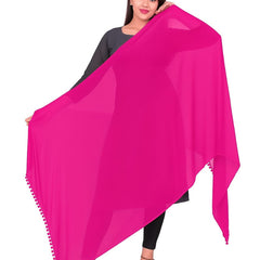 Elegant Plain Chiffon Dupatta for Women – Lightweight, Soft & Flowing Fabric – Perfect for Daily Wear, Festive & Ethnic Outfits