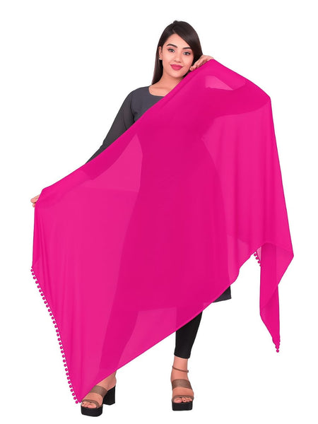 Elegant Plain Chiffon Dupatta for Women – Lightweight, Soft & Flowing Fabric – Perfect for Daily Wear, Festive & Ethnic Outfits